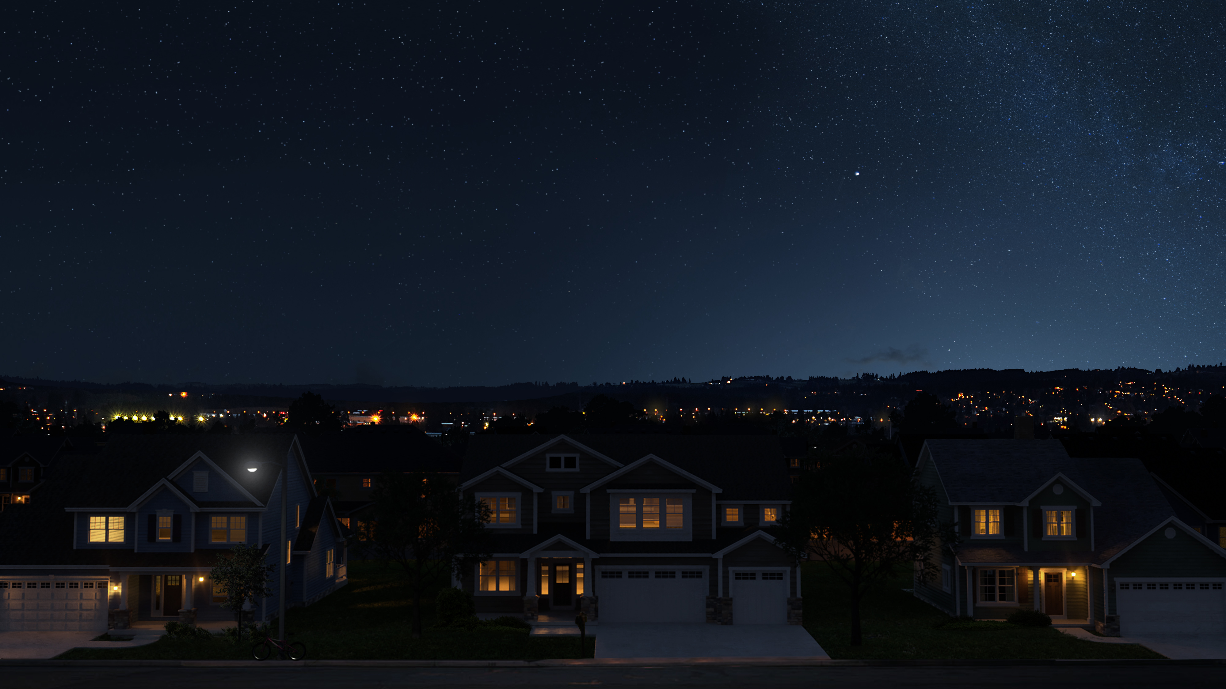 Suburb - 3D and painting